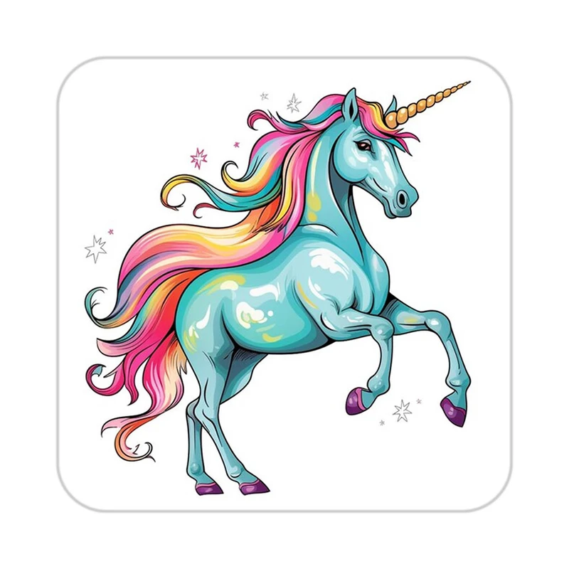 زیر لیوانی کاکتی طرح اسب تک شاخ و یونیکورن مدل mp29686