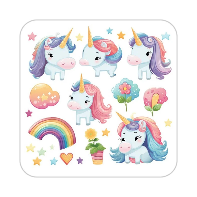 زیر لیوانی کاکتی طرح اسب تک شاخ و یونیکورن مدل mp30629