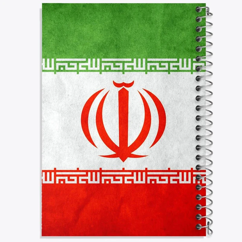 دفتر ژورنال نویسی 50 برگ خندالو مدل نقطه ای طرح پرچم ایران کد 20501
