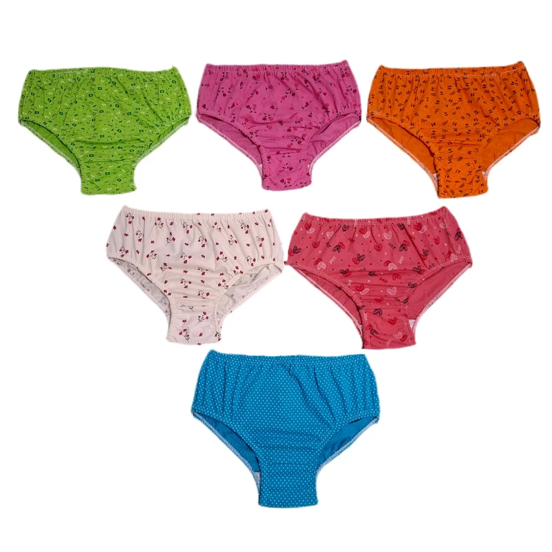 شورت زنانه مدل لیفه ای طرحدار بسته ۶ عددی