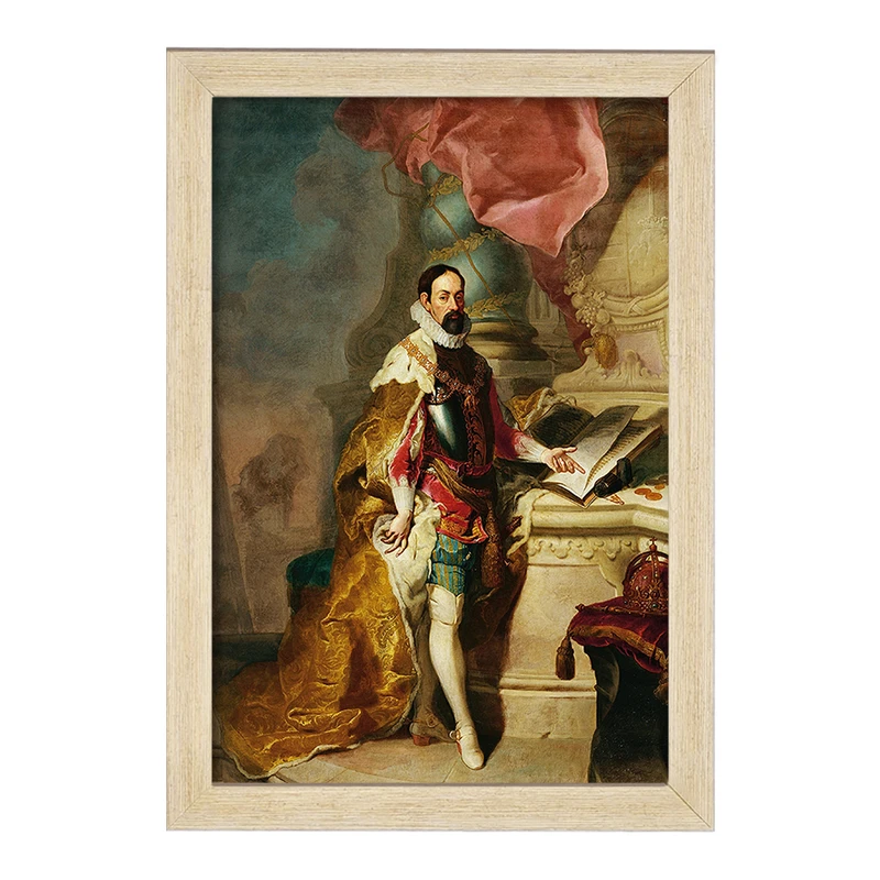 تابلو خندالو مدل نقاشی قیصر ماکسیمیلیان دوم اثر فرانتس آنتون پالکو کد F12448