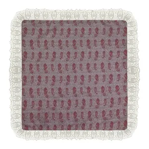 رومیزی ترمه قلاب بافی شده مدل دشت زیبا