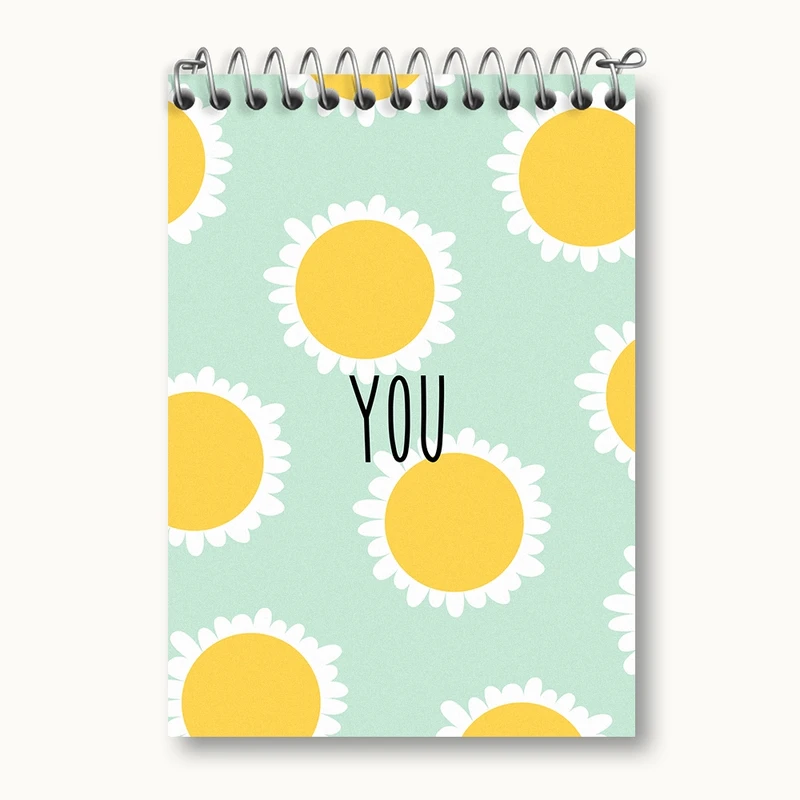 دفتر یادداشت 50 برگ خندالو مدل مینیمال گل کد N156