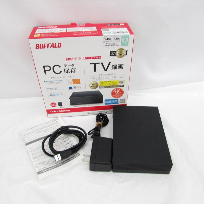هارد دیسک اکسترنال بوفالو مدل HD-CD6U3-BA ظرفیت شش ترابایت