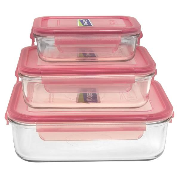 ظرف نگهدارنده گلس لاک مدل GL529 مجموعه 3 عددی