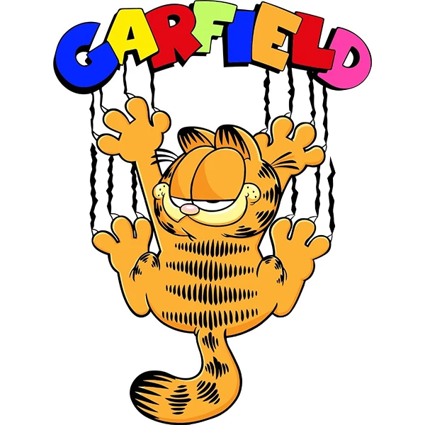 استیکر پارچه و لباس پاد آفرین طرح کارتونی گارفیلد کد 1756