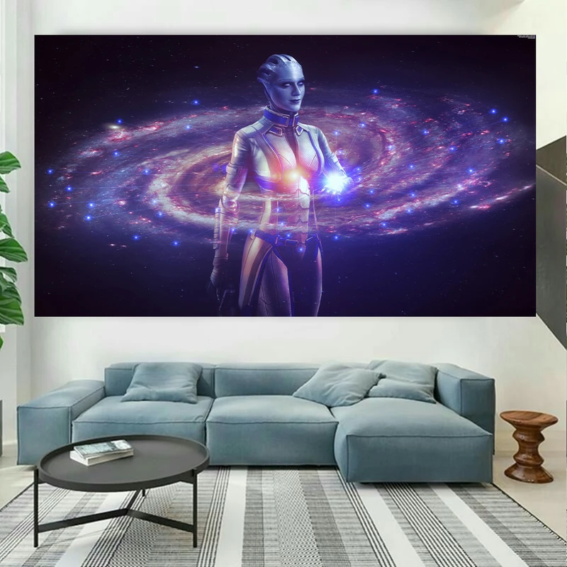 تابلو بوم طرح کهکشان مدل گیم Liara Mass Effect کد AR4910