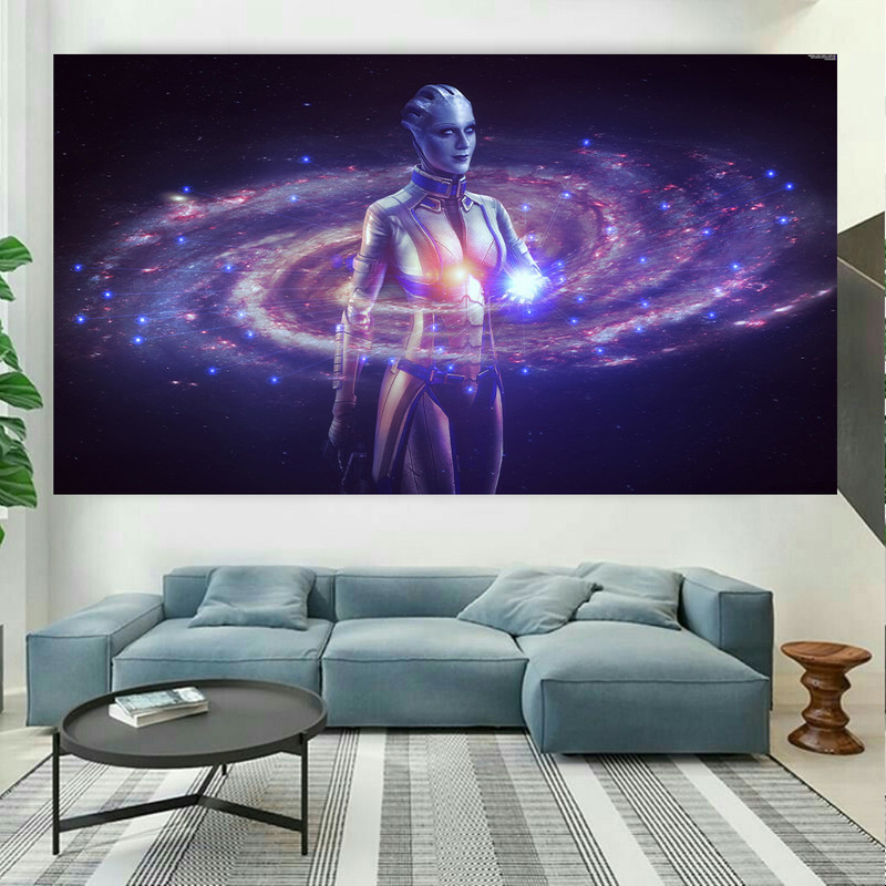 تابلو بوم طرح کهکشان مدل گیم Liara Mass Effect کد AR4910