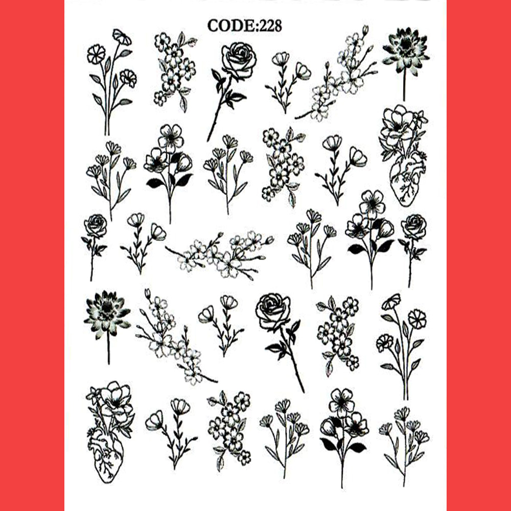 استیکر طراحی ناخن کد C228