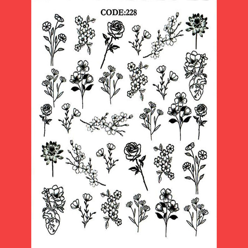 استیکر طراحی ناخن کد C228