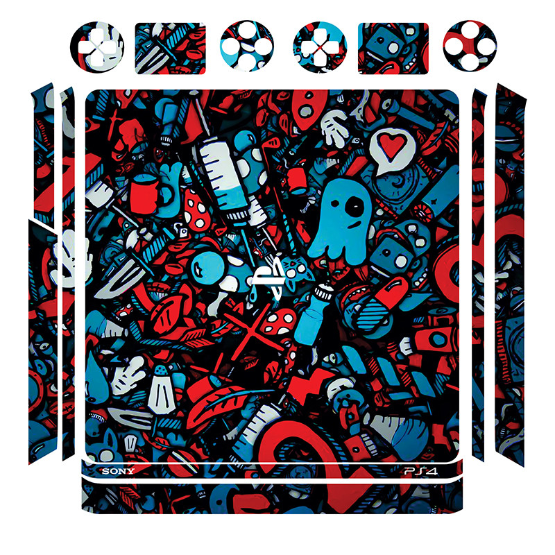 برچسب پلی استیشن 4 اسلیم توییجین وموییجین مدل vitara 03 مجموعه 14 عددی