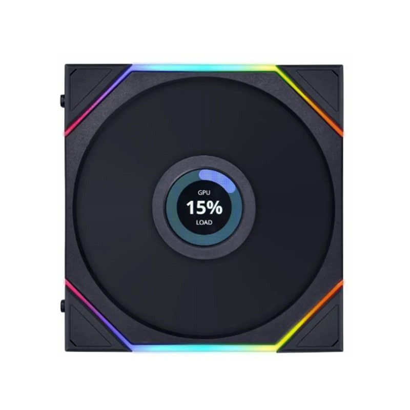 فن کیس لیان لی مدل UNI FAN TL 120 LCD Black بسته 3 عددی