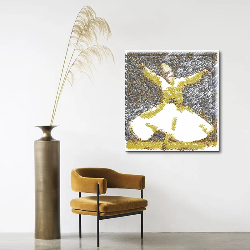 تابلو شاسی مدل مولانا رقص سما تایپوگرافی فارسی کد ARTC22