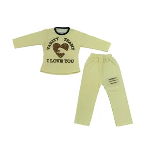 ست تی شرت و شلوار دخترانه مدل نگین دار 