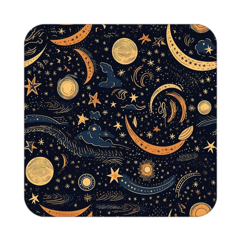 زیر لیوانی کاکتی طرح ماه و ستاره مدل mp52993