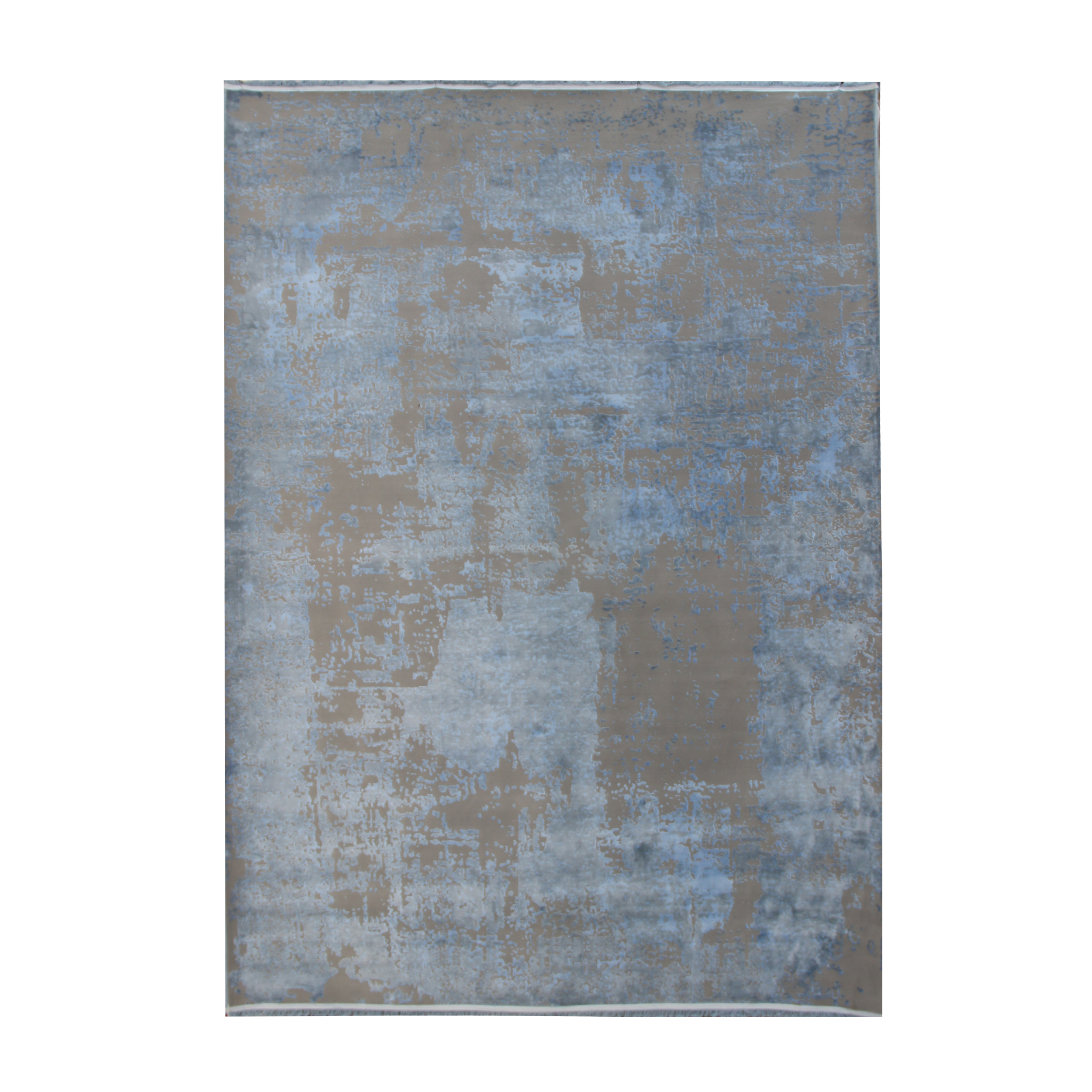  فرش ماشینی اکسیر کد D26 زمینه آبی