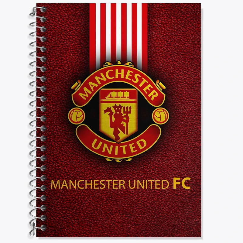دفتر زبان 50 برگ خندالو مدل دو خط طرح باشگاه منچستر یونایتد کد 26476