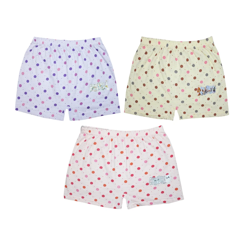 شورت پادار دخترانه چیندکا مدل نخی کد 2026 مجموعه 3 عددی