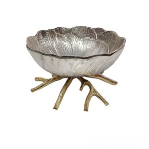 میوهخوری طرح لوتوس کد 1515 آلومینیوم آبکاری پایه، شستشو با دست، مناسب سرو میوه