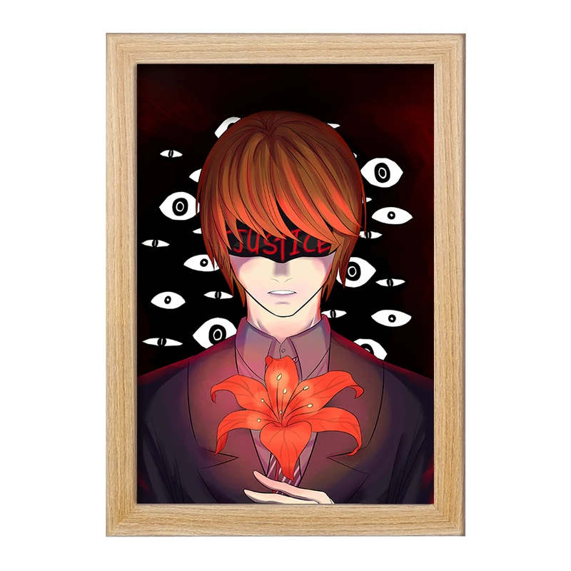 تابلو خندالو مدل لایت یاگامی انیمه دفترچه مرگ Death Note  کد 11328