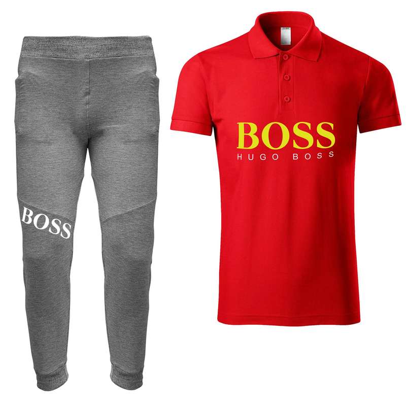 ست پولوشرت و شلوار مردانه مدل 00518116 رنگ قرمز