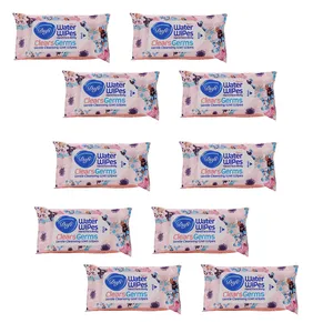 دستمال مرطوب پاک کننده دست و صورت و بدن دافی مدل PF بسته 10 عددی