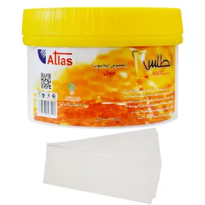 موم موبر اطلس مدل Honey حجم 700 میلی لیتر به همراه پد اپیلاسیون بسته 30 عددی