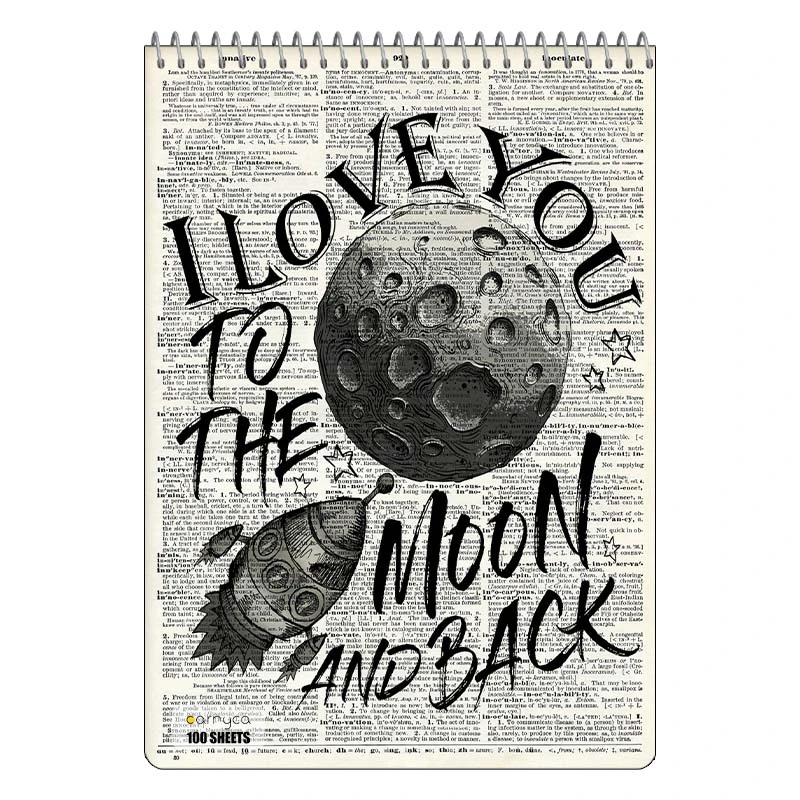 دفتر شطرنجی 100 برگ کارنیکا طرح روزنامه وینتج Vintage Newspaper کد 41418