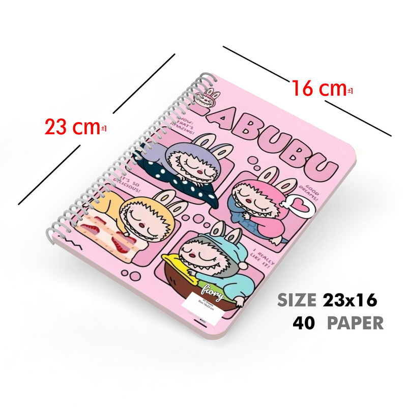 دفتر نقاشی مستر راد مدل لابوبو labubu طرح فانتزی کد fiory 2842