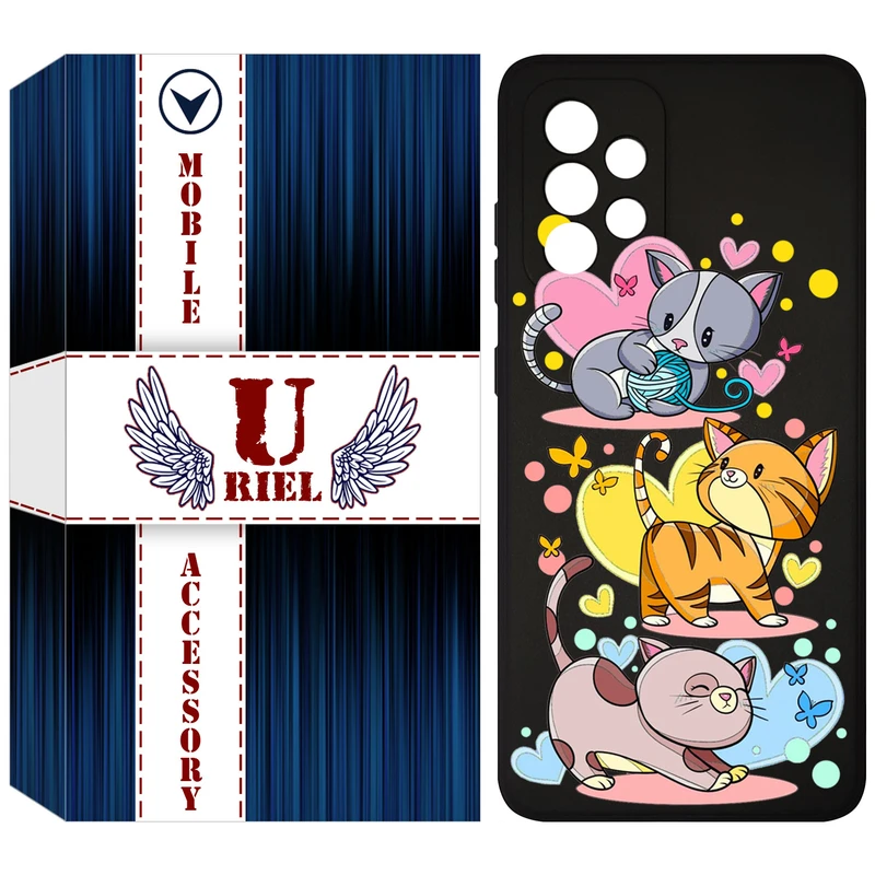 کاور یوریل مدل KSH کد 6 طرح گربه مناسب برای گوشی موبایل سامسونگ Galaxy A33 5G