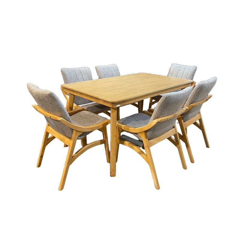 میز و صندلی ناهارخوری شش نفره گالری چوب آشنایی مدل Khod-Americano-Lux6