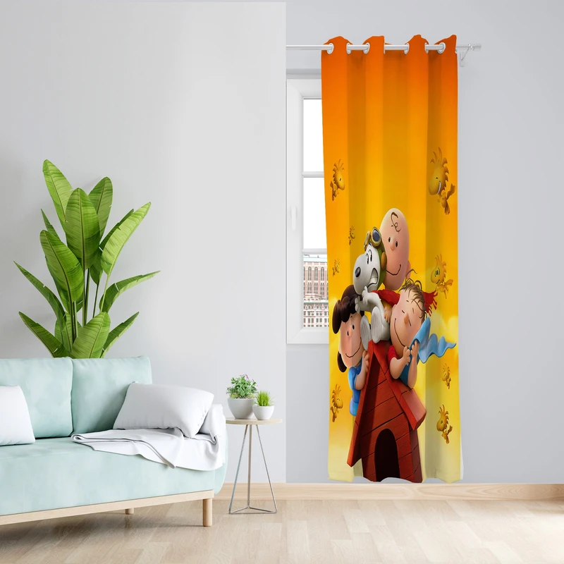 پرده طرح کارتونی مدل مخمل پانچی کد L 930 Z سایز 140x200 سانتی متر