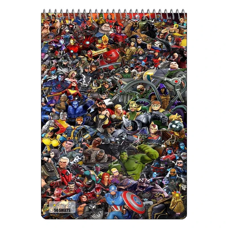 دفتر نقاشی 50 برگ سیمی کارنیکا طرح انتقام جویان Avengers کد 34557