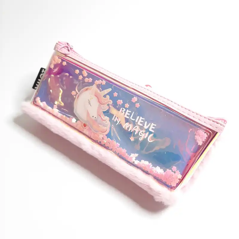 جامدادی ایکس ام کیو آی طرح یونیکورن مدل آکواریوم پوم پوم کد unicorn-pom1