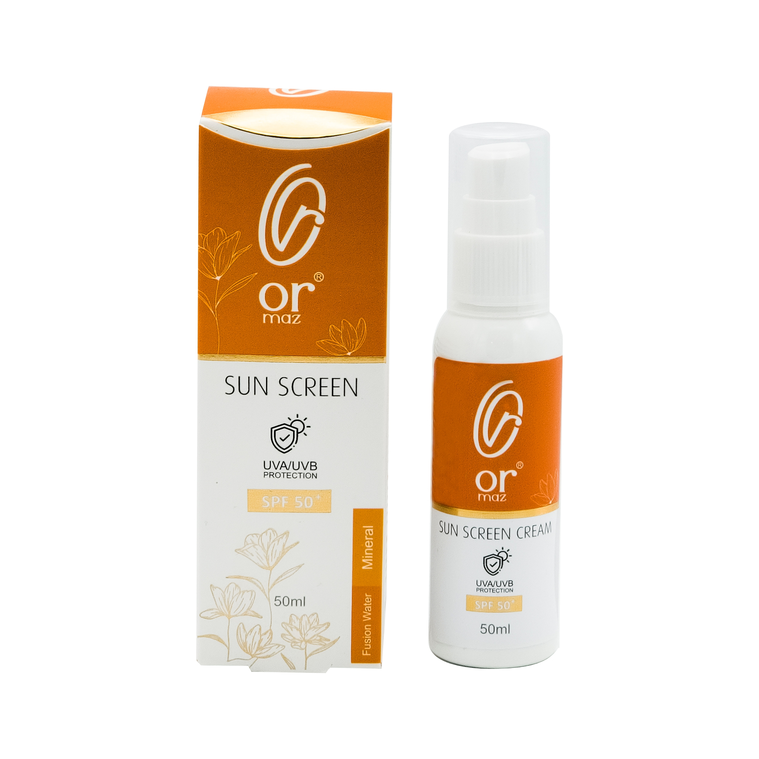 کرم ضد آفتاب اورماز مدل فیوژن واتر حجم 50 میلی لیتر