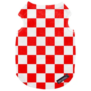 لباس سگ و گربه 27 طرح Croatia Pattern Red کد MH749 سایز L