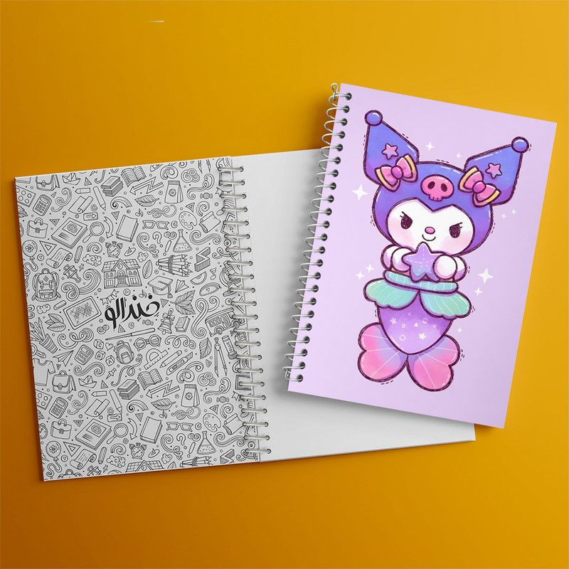 دفتر شطرنجی 50 برگ خندالو طرح کرومی (kurom) کد F5407