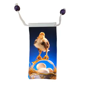 کاور عینک اطلس آبی طرح جوجه و ظرف تخم مرغ مدل KE1329