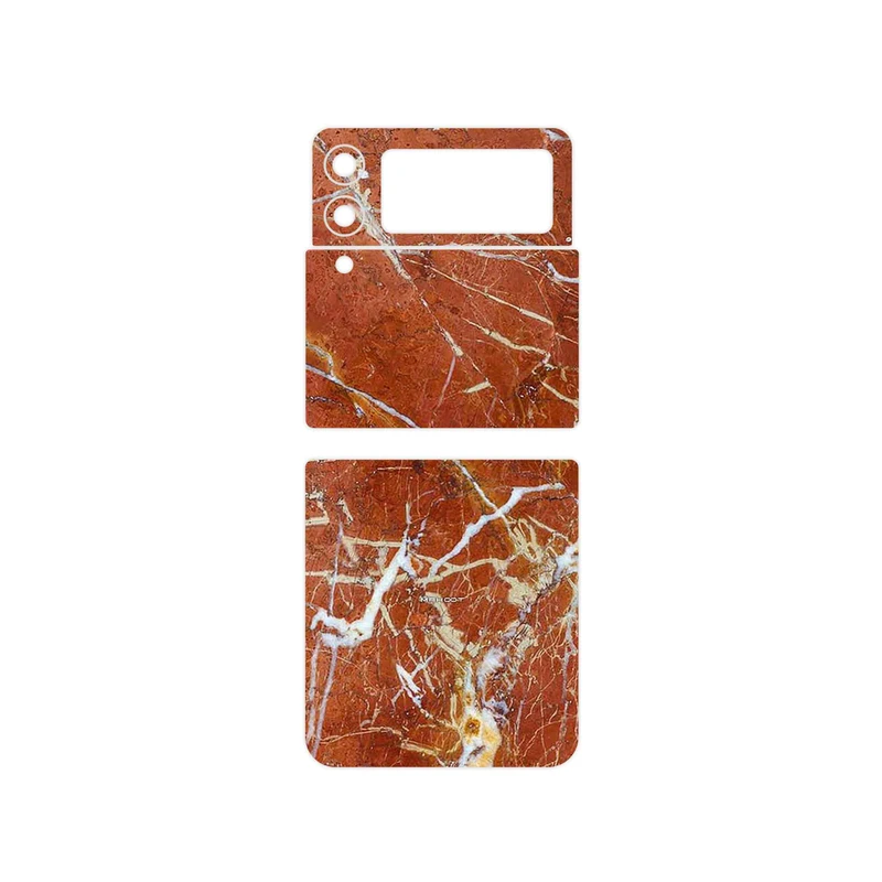 برچسب پوششی ماهوت مدل Red Marble مناسب برای گوشی موبایل سامسونگ Galaxy Z Flip3 5G