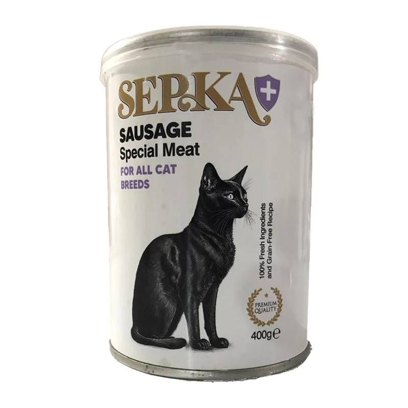 کنسرو غذای گربه سپکا مدل پلاس طعم گوشت گاو وزن 400 گرم