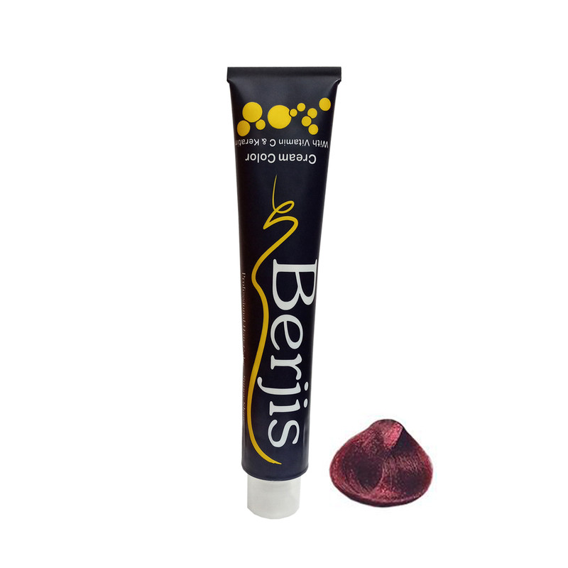 رنگ مو برجیس شماره7.62 حجم 100 میلی لیتر رنگ آلبالویی روشن 