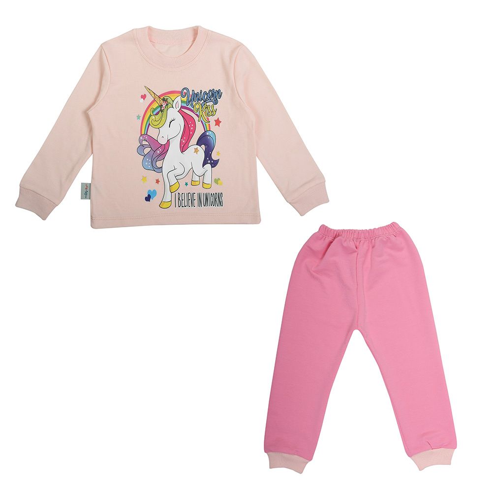 ست تی شرت آستین بلند و شلوار بچگانه سپیدپوش کد 1403112901 -  - 1