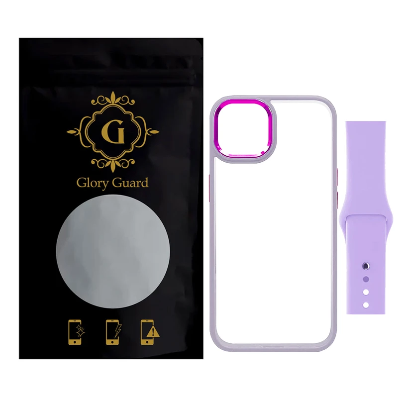 کاور گلوری گارد مدل DRB مناسب برای گوشی موبایل اپل iPhone 14 Pro Max به همراه بند اپل واچ 45 میلی متری