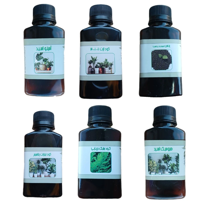 کود مایع امینو اسید و هیومیک اسید و جلبک دریایی و نیترات پتاسیم و سولفات پتاسیم و ازت مدل life - D حجم 110 میلی لیتر بسته 6 عددی