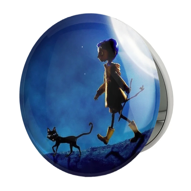 آینه جیبی خندالو طرح کورالاین Coraline مدل تاشو کد 20772 