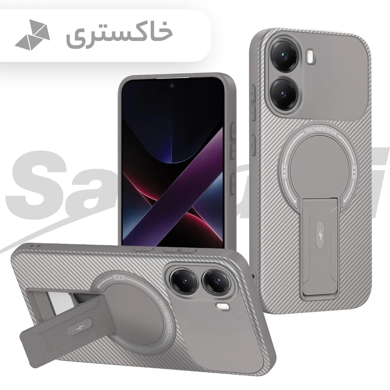 عکس شماره 10 : کاور سامورایی مدل carbon stand مناسب برای گوشی موبایل شیائومی poco x7 pro-redmi turbo 4