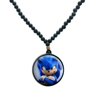 گردنبند پرمانه طرح سونیک کد pmd.14934 مدل دو طرفه