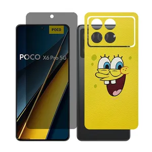 Glass Together model privacy Screen Protector Suitable for Xiaomi Poco X6 Pro Mobile Phone with Back cover sticker