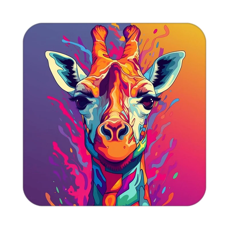 زیر لیوانی کاکتی طرح حیوانات رنگی مدل mp25589