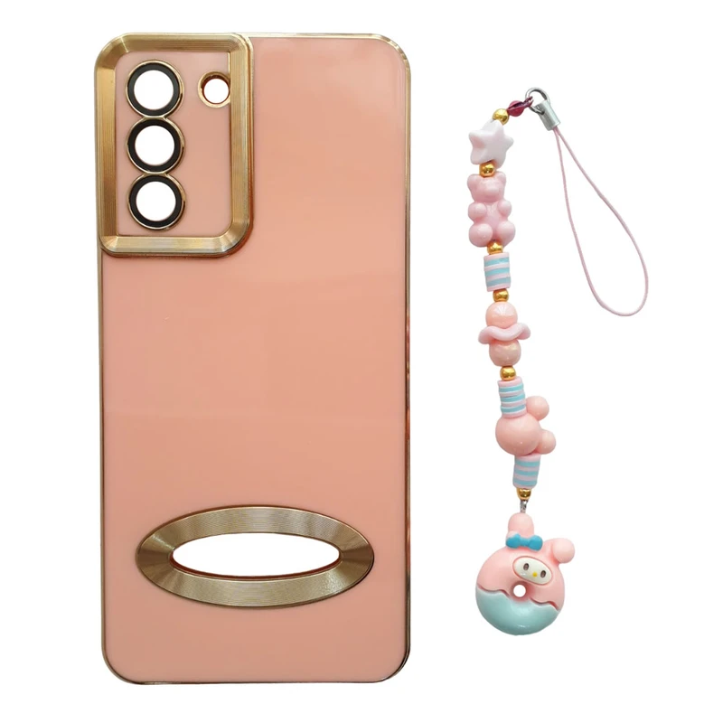 کاور مدل الکتروپلیت طرح دونات کد A10519 مناسب برای گوشی موبایل سامسونگ Galaxy S21 Fe به همراه آویز